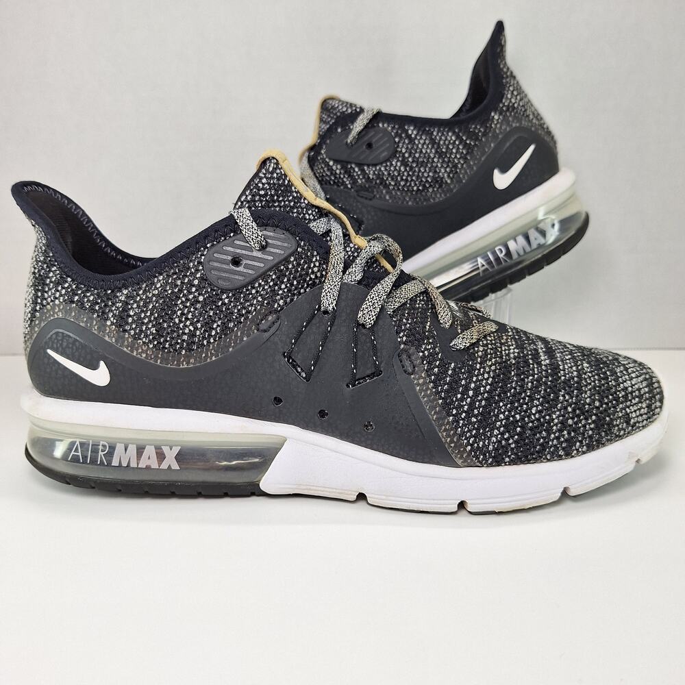 Nike Air Max Sequent 3 Womens Size 9.5 Black 908993-011 Running Shoes Sneakers